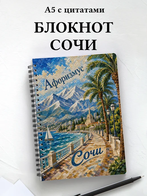 Блокнот Сочи с мотивирующими цитатами