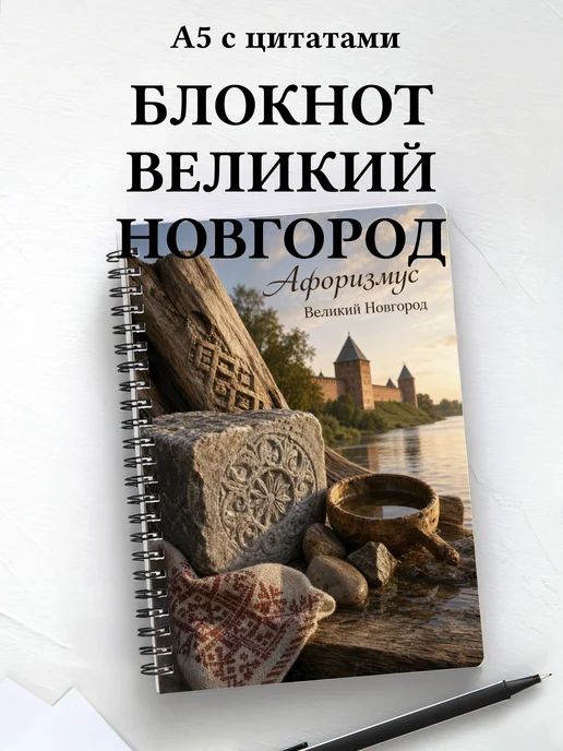 Блокнот Великий Новгород с мотивирующими цитатами