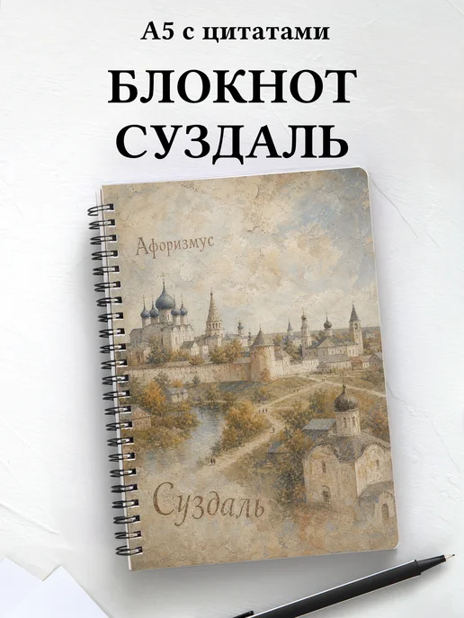 Блокнот Суздаль с мотивирующими цитатами