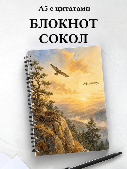 Блокнот Сокол с мотивирующими цитатами