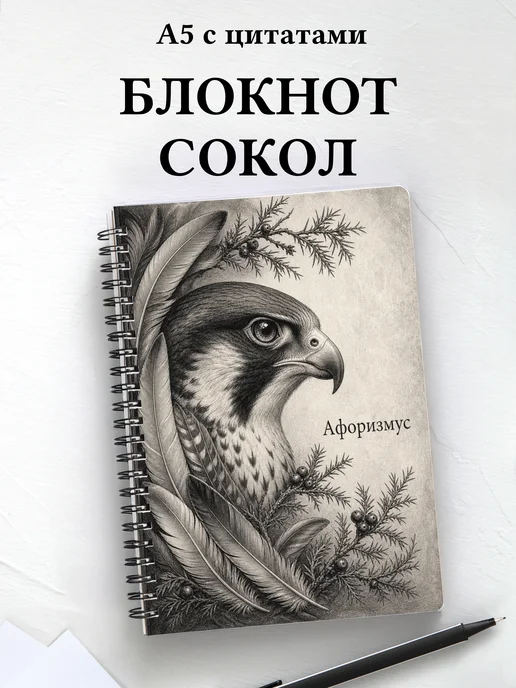 Блокнот Сокол с мотивирующими цитатами
