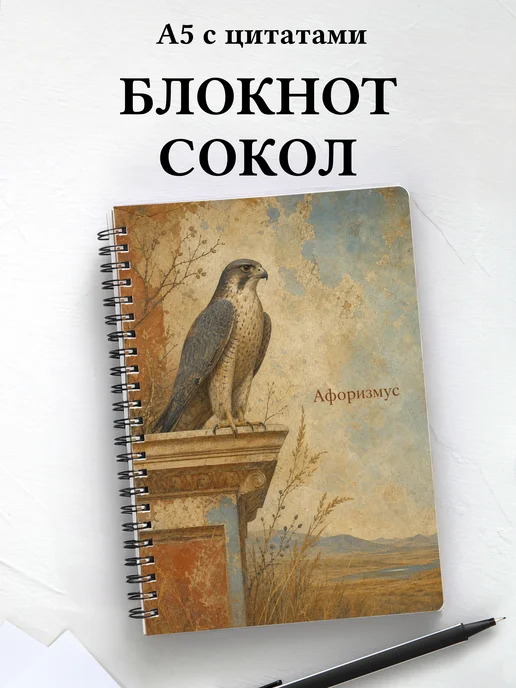 Блокнот Сокол с мотивирующими цитатами