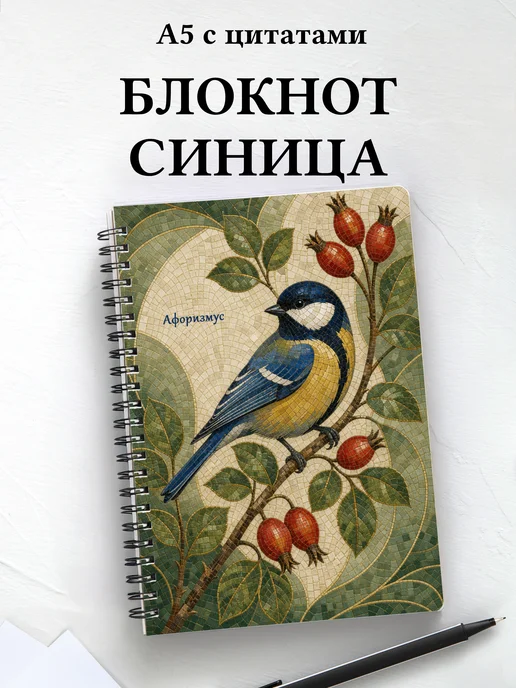 Блокнот Синица с мотивирующими цитатами