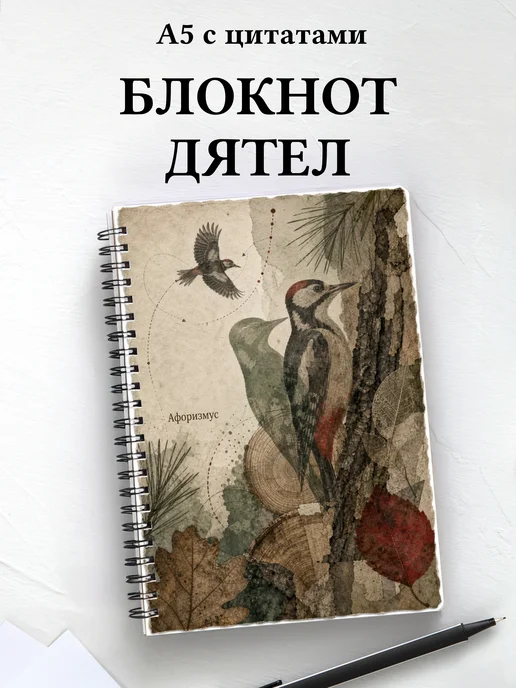 Блокнот Дятел с мотивирующими цитатами