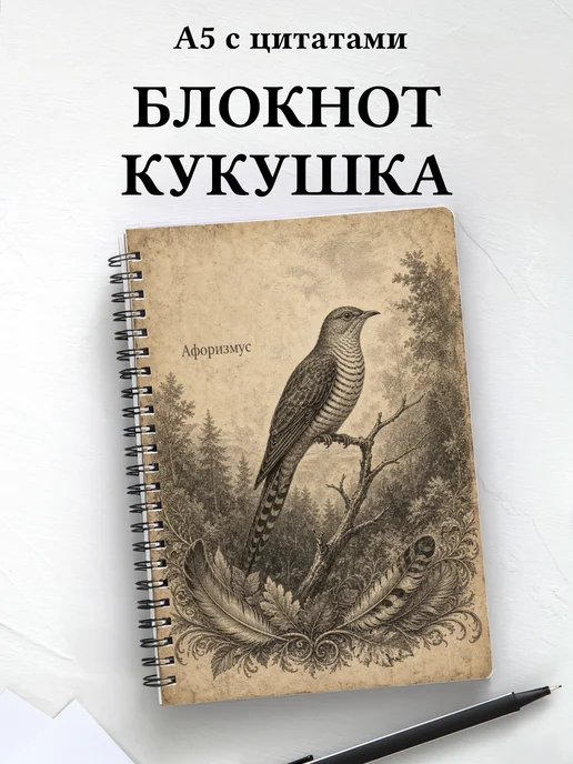 Блокнот Кукушка с мотивирующими цитатами