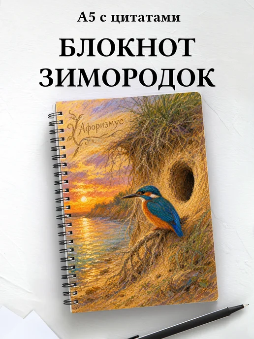 Блокнот Зимородок с мотивирующими цитатами