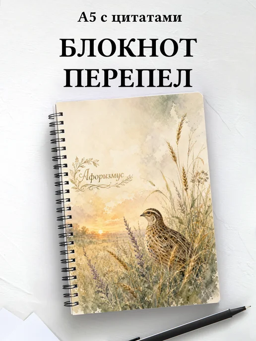 Блокнот Перепел с мотивирующими цитатами