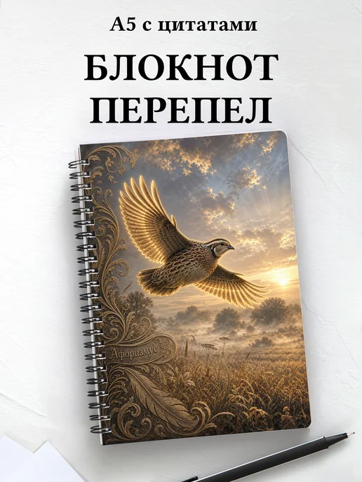 Блокнот Перепел с мотивирующими цитатами