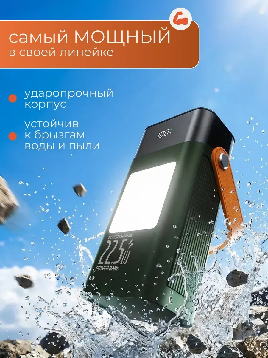 Внешний аккумулятор Повербанк Power bank 60000 мАч — фото 2