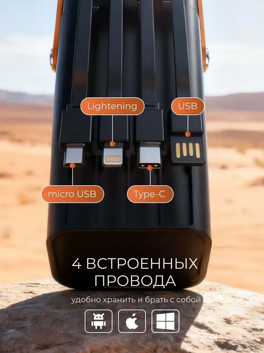 Внешний аккумулятор Повербанк Power bank 60000 мАч — фото 3