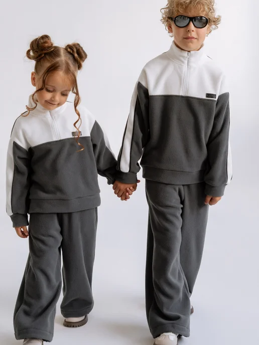 BS-KIDS Флисовый костюм детмкий, серый, фото 7