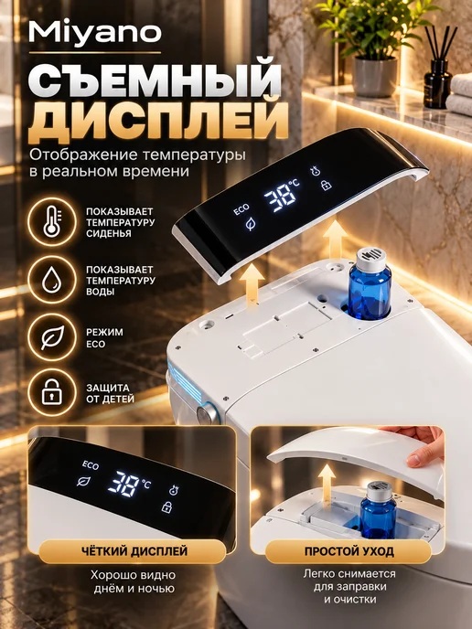 MIYANO Смарт унитаз - биде 949Е полный комплект, белый, фото 2