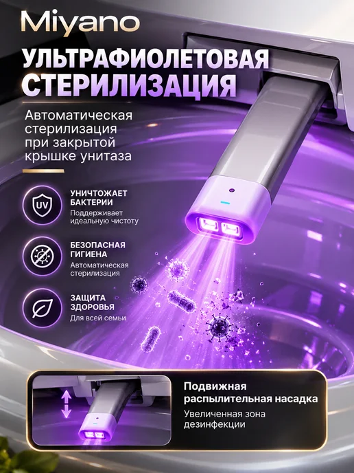 MIYANO Смарт унитаз - биде 949Е полный комплект, белый, фото 8