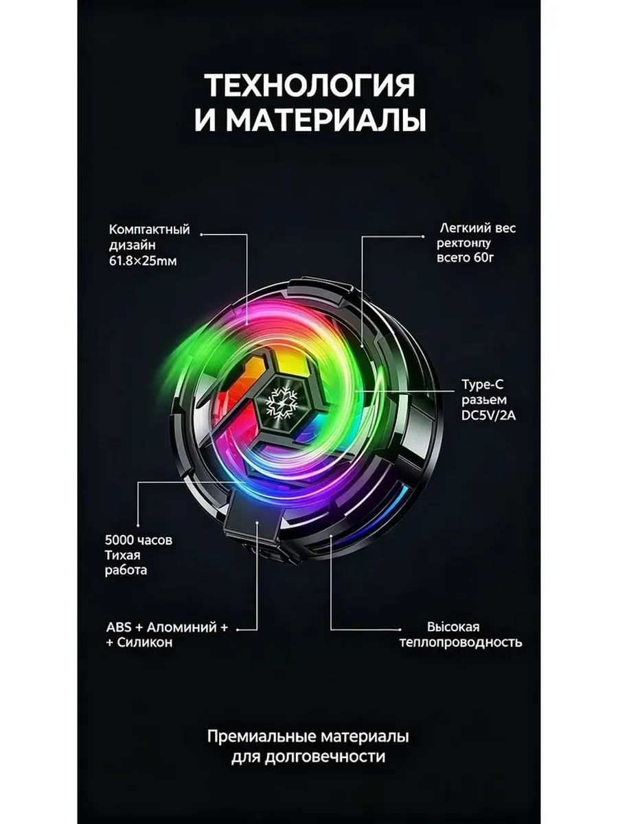 Кулер для телефона и планшета охлаждающий — фото 4