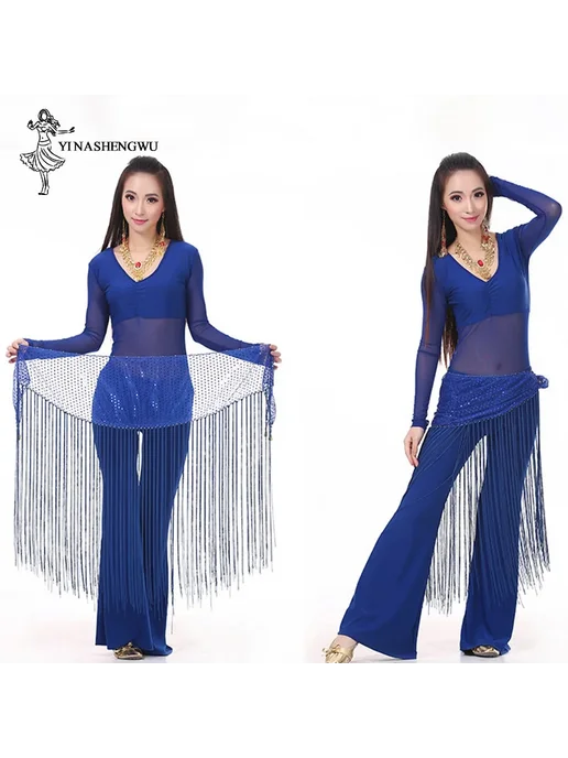 YI NA SHENG WU Костюм для танца живота, черный, фото 4