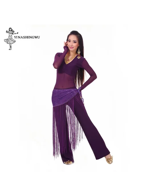 YI NA SHENG WU Костюм для танца живота, черный, фото 6