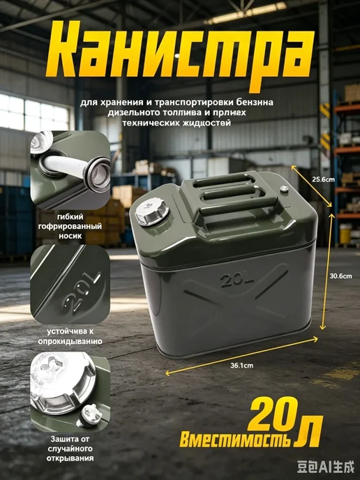 Канистра для ГСМ, 20 л, 20 л, фото 2