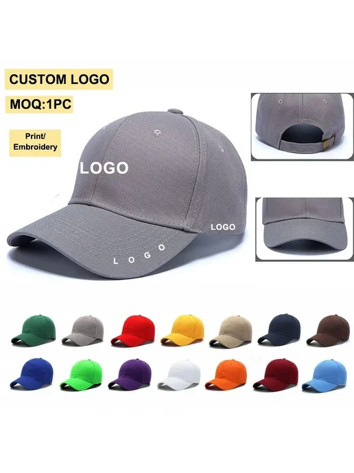 Нет бренда Спортивная кепка с логотипом на заказ, бейсбольные кепки с п, серый, фото 2