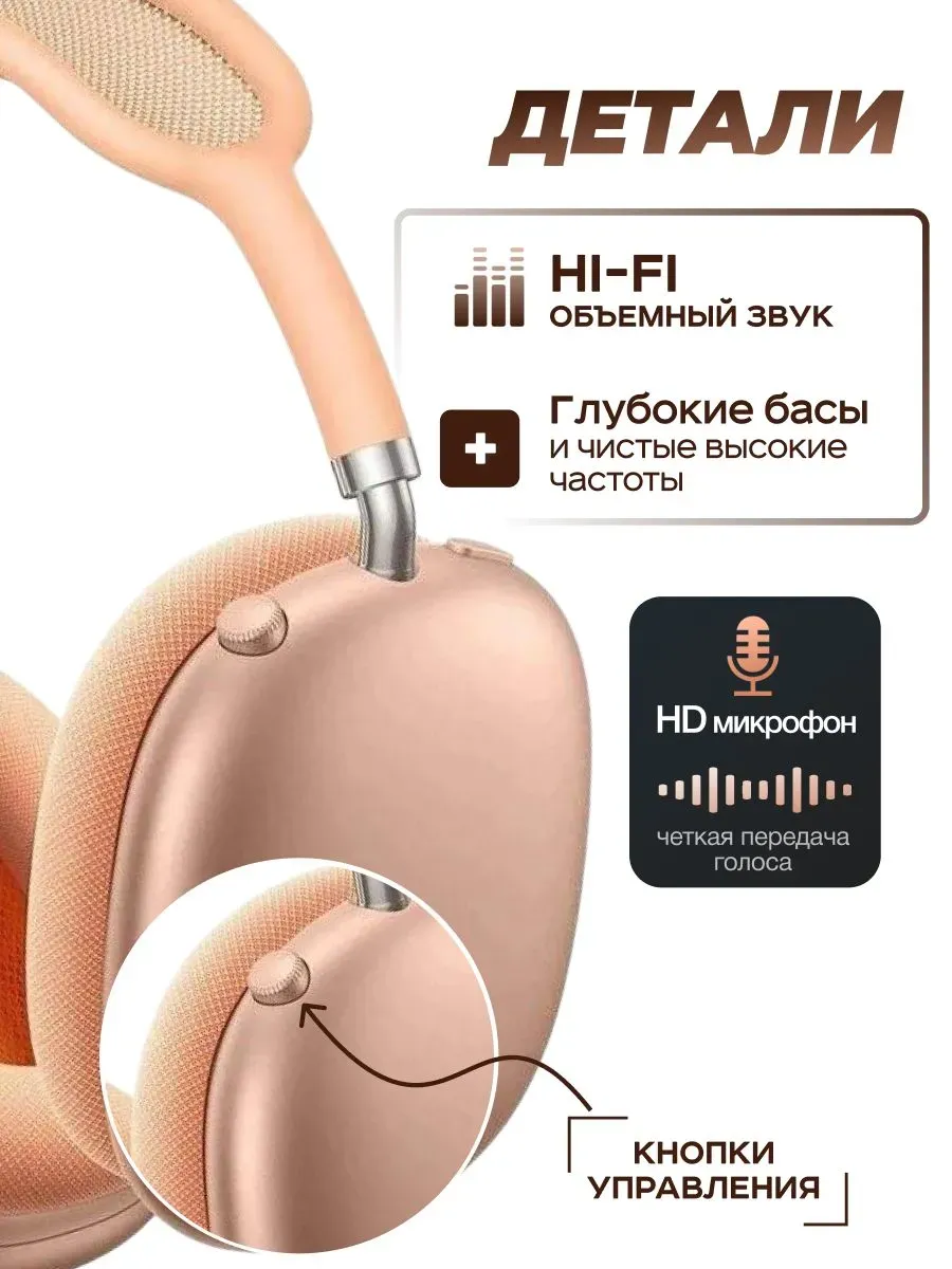 Наушники беспроводные большие накладные HOCO W65 — фото 5