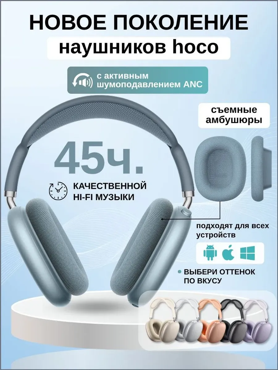 Наушники беспроводные большие накладные HOCO W65 — фото 1