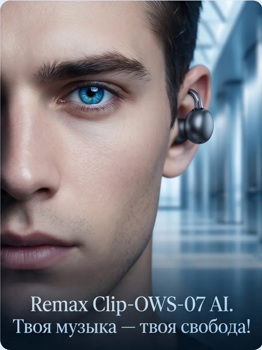 Наушники беспроводные с микрофоном REMAX Ear Clip OWS-07 — фото 3