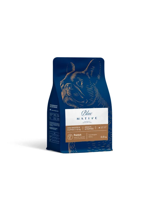 Сухой корм Blue Native для собак, щенки, кролик, 0,5 кг