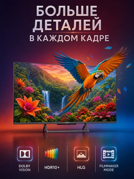 Skyworth Телевизор 50" 50Q67H, черный, черный, фото 3