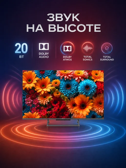 Skyworth Телевизор 50" 50Q67H, черный, черный, фото 5