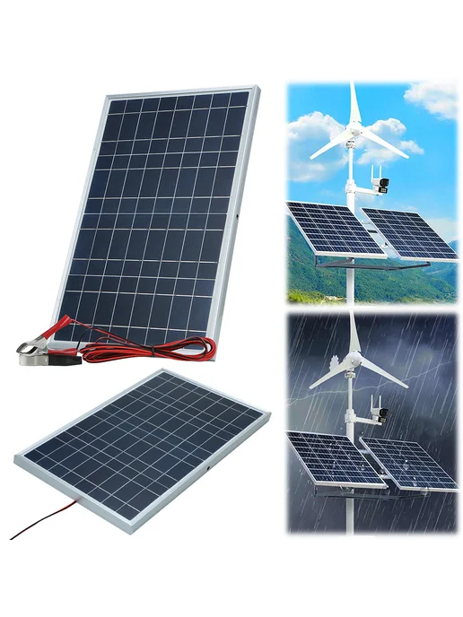 Портативный солнечный комплект 10W 12V, USB, 50A контроллер, 10 Вт, фото 5