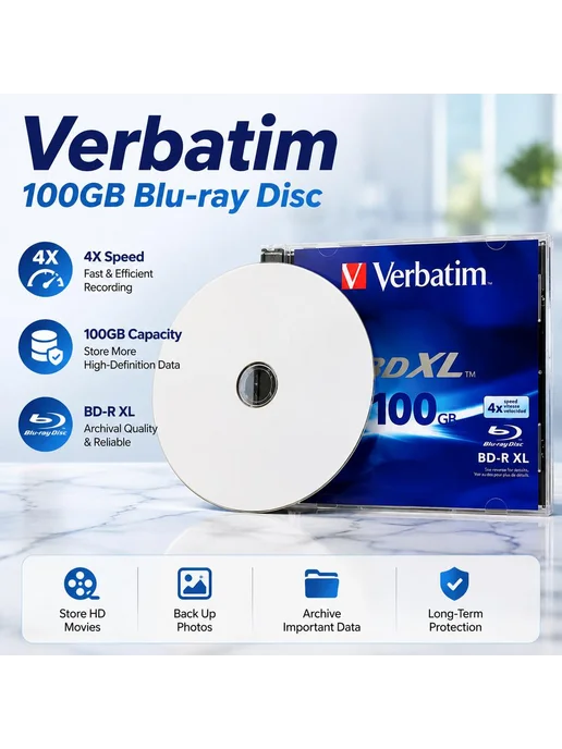 BD-R XL 100GB, тройной слой, для долговременного хранения, 100 ГБ, фото 3
