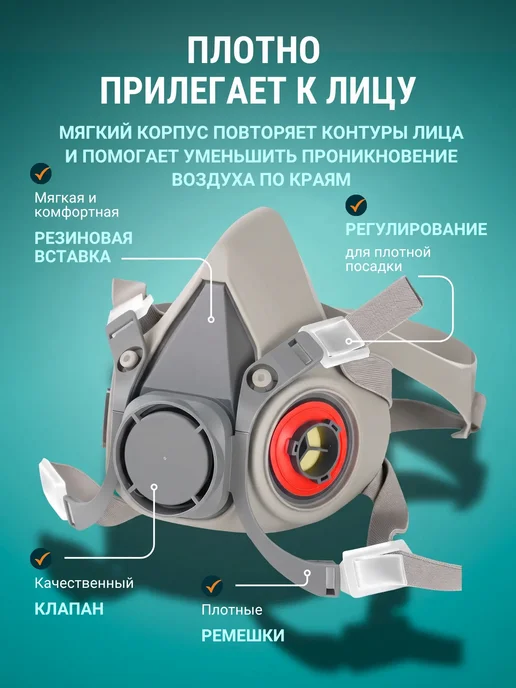 EasyLivingForYou Респиратор от химии, белый, фото 6