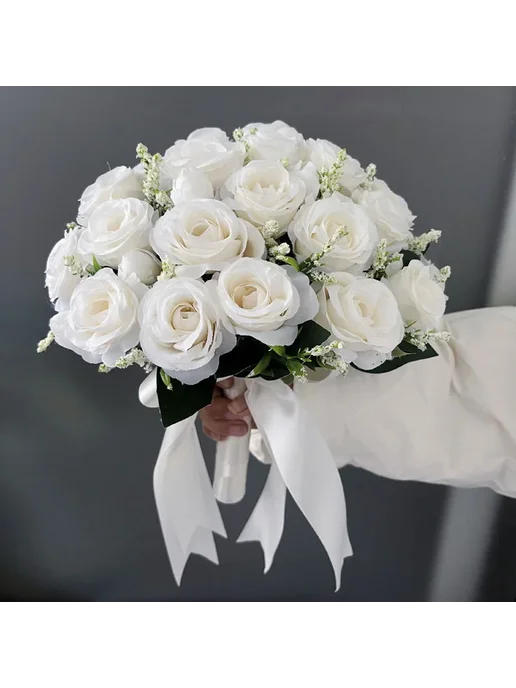 perfectlifeoh Свадебный букет из роз, белый, Bride Bouquet, белый, фото 2