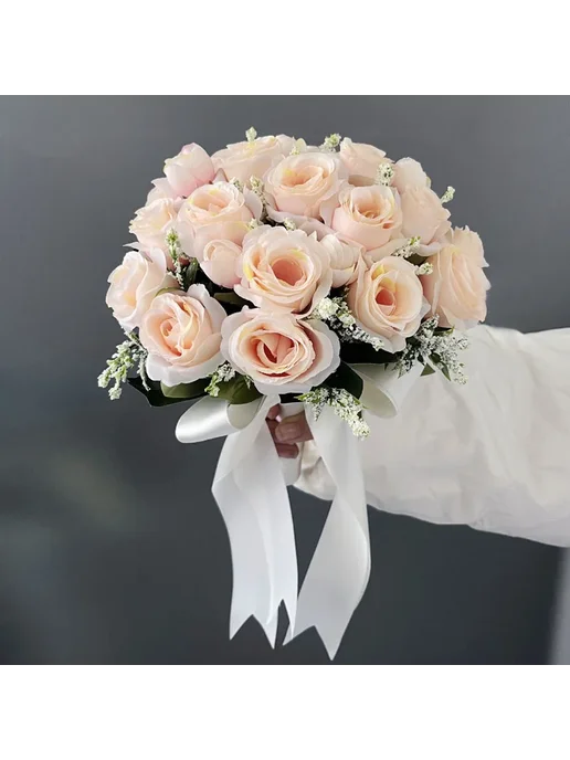 perfectlifeoh Свадебный букет из роз, белый, Bride Bouquet, белый, фото 5