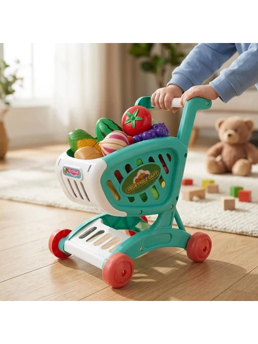 Игрушечный набор фруктов и овощей для резки, детский, для, вариант, фото 2
