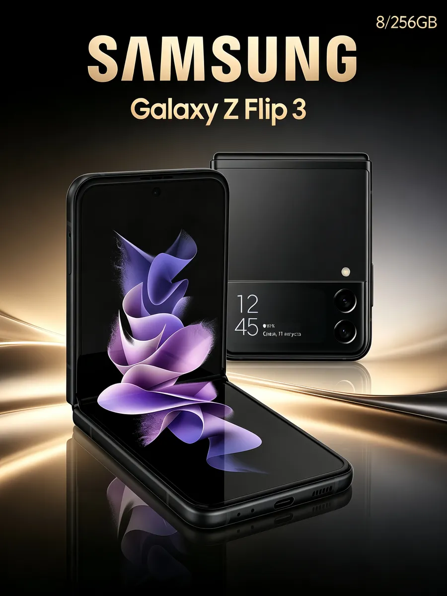 Samsung Смартфон Galaxy Z Flip 3 8 256ГБ чёрный