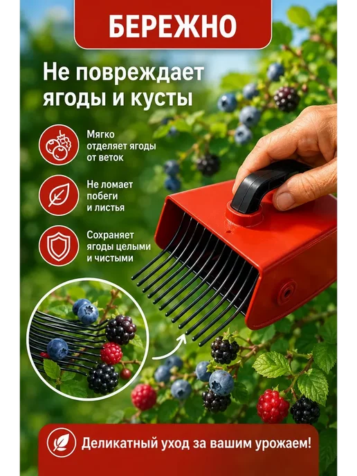 Ягодосборник Комбайн для сбора ягод ручной плодосборник, 1, вариант, фото 3