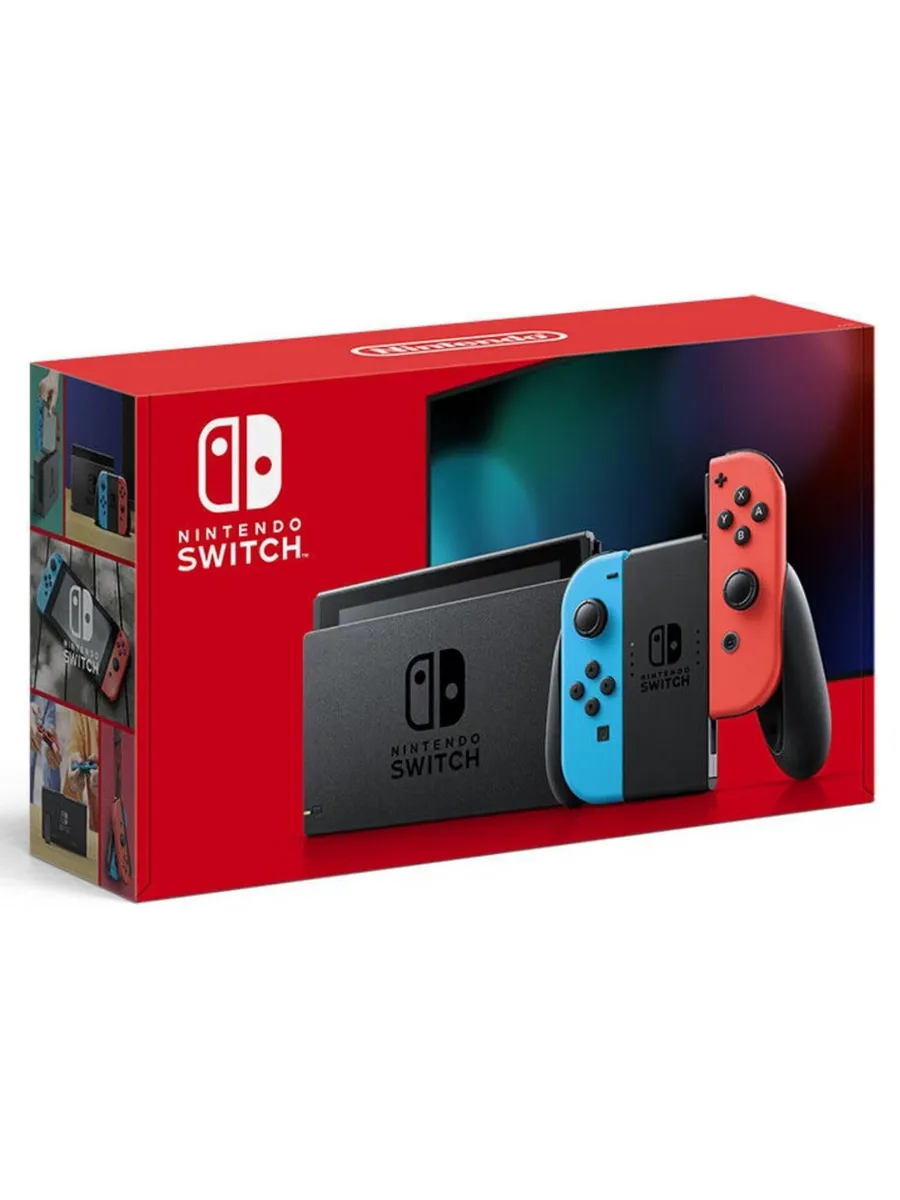 Nintendo Switch Neon Blue Red, восстановленная