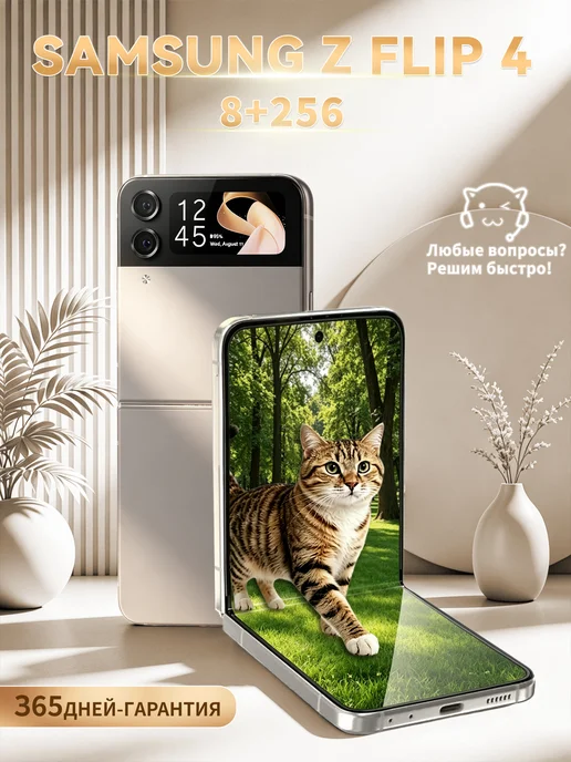 Смартфон Samsung Z Flip4 8/256 ГБ, золотой