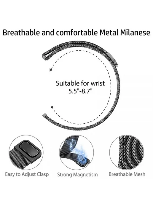 MyPads Металлический ремешок для часов Xiaomi Poco Watch с магни, синий, фото 7