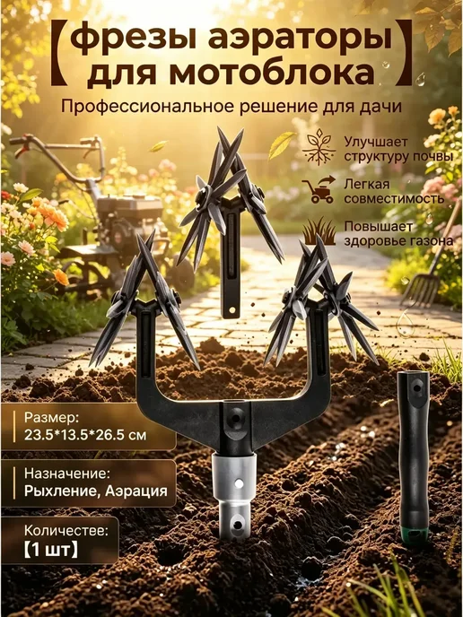 фрезы аэраторы для мотоблока, вариант, фото 2