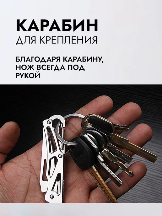ЛИСТ тактика Складной нож, длина лезвия 5.5 см, серый, фото 3