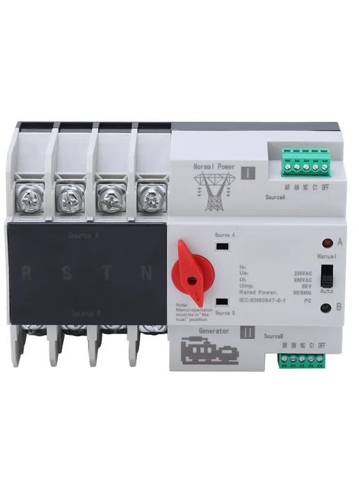 ATS 2P 20A AC230V, 4P 100A, фото 2