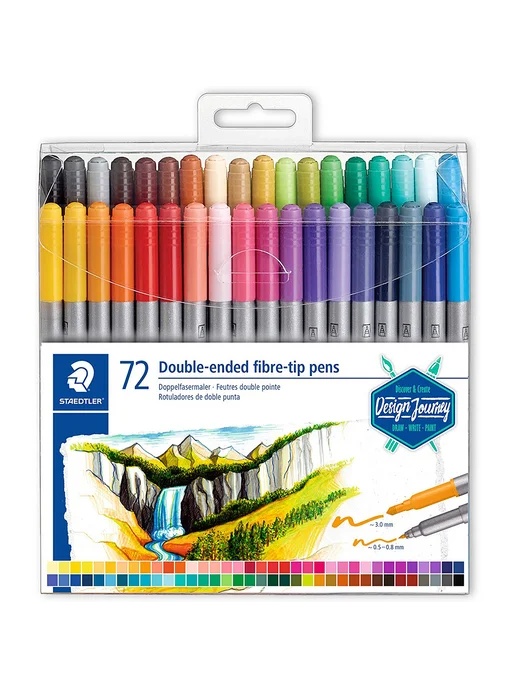 Staedtler Набор двухсторонних фломастеров Design Journey 72 шт, 72 шт, фото 2