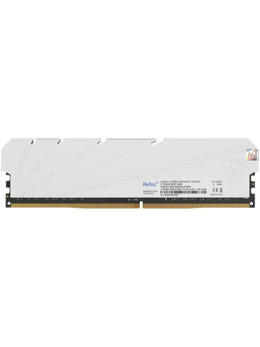 NETAC Оперативная память DIMM 8Gb DDR4 PC25600 NTSSD4P32SP-08W Whi…, 8 ГБ, 8 Вт, фото 5