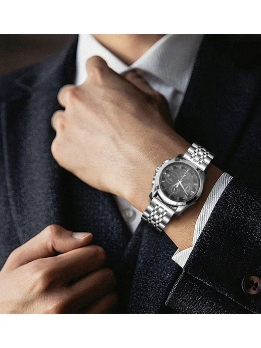 MyPads Металлический ремешок для Samsung Galaxy Watch Active 2, черный, фото 7