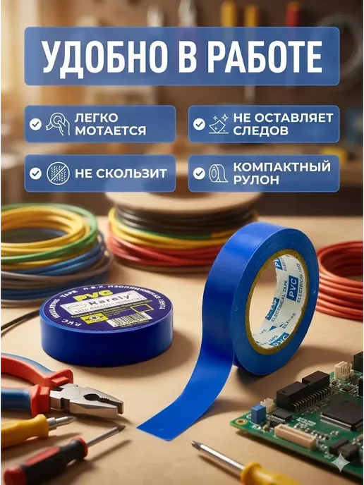 АТ23 Изолента пвх, синий, фото 4