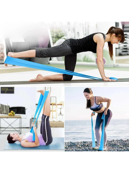 - Лента для йоги и фитнеса 2 м, розовая, 2 м, фото 8