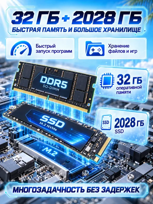 Ноутбук для работы, учебы и игр 16.2"Intel i9 32 ГБ +2048ГБ, 32 ГБ, 2048 ГБ, фото 3