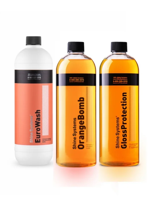 Shine Systems Набор для мойки GlossProtection+OrangeBomb+EuroWash, вариант, фото 2