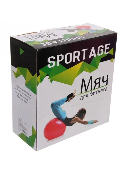 Sportage Фитбол массажный 55 см, красный, 600 гр, 600 г, фото 2